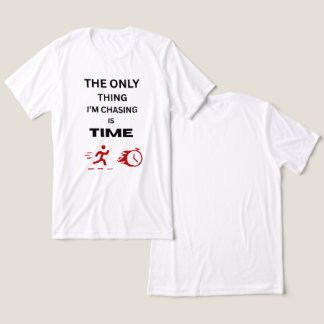 ONLY CHASING TIME. White Motivational Men's Tri-Blend Shirt