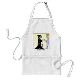 Only Chickens Fear The Reaper Funny Adult Apron