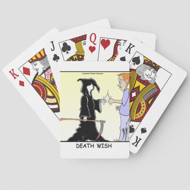 Only Chickens Fear The Reaper Funny Poker Cards (Back)