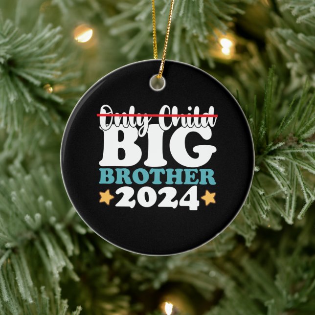 Only Child Big Brother 2024 Promoted To Ceramic Ornament (Tree)
