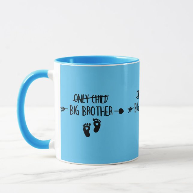 Only Child Crossed Out Now Big Brother Mug (Left)