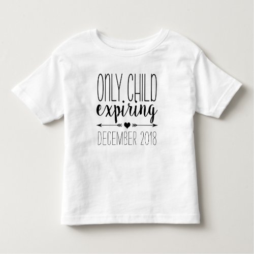 Only Child Expiring _ Black Toddler T_shirt