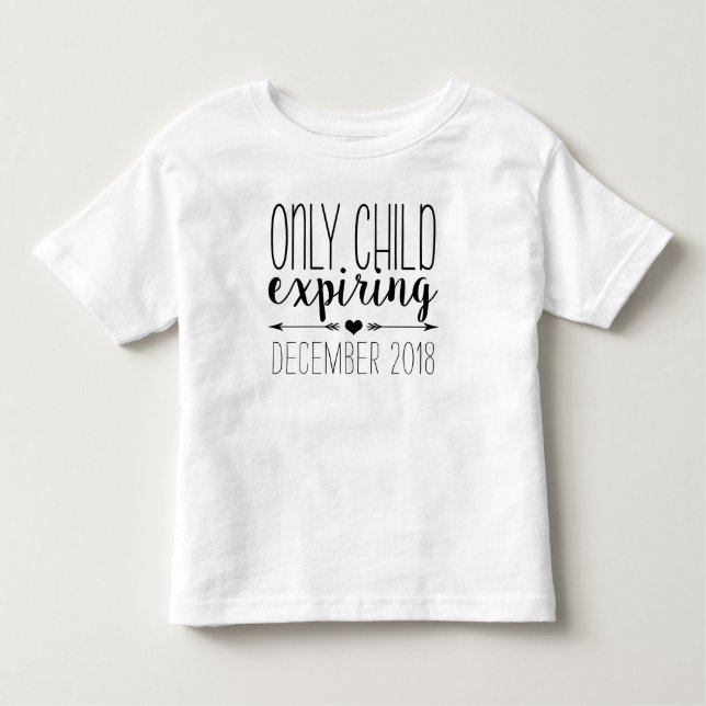 Only Child Expiring - Black Toddler T-shirt (Front)