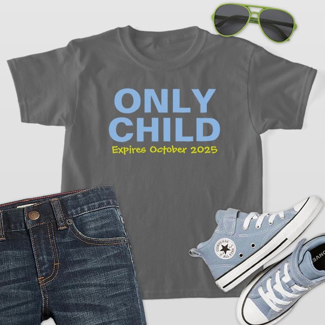 Only Child Expiring Funny Blue Big Brother T-Shirt (Creator Uploaded)