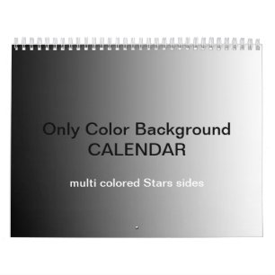 Only Color Backgr Calendar - multi colored stars