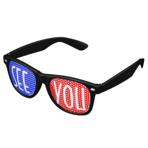 Only Color Background - blue red + your ideas Retro Sunglasses