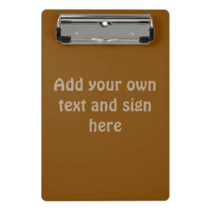 Only Color Background - brown + your ideas Mini Clipboard