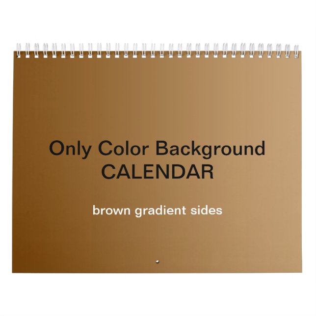 Only Color Background Calendar - Brown Gradients (Cover)