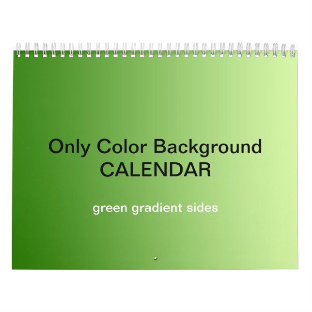 Only Color Background Calendar - Green Gradients (Cover)