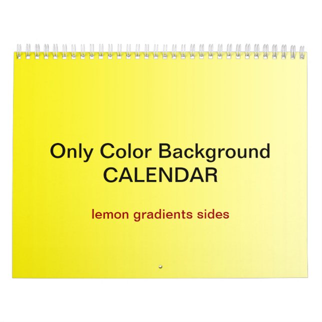 Only Color Background Calendar - lemon gradients (Cover)
