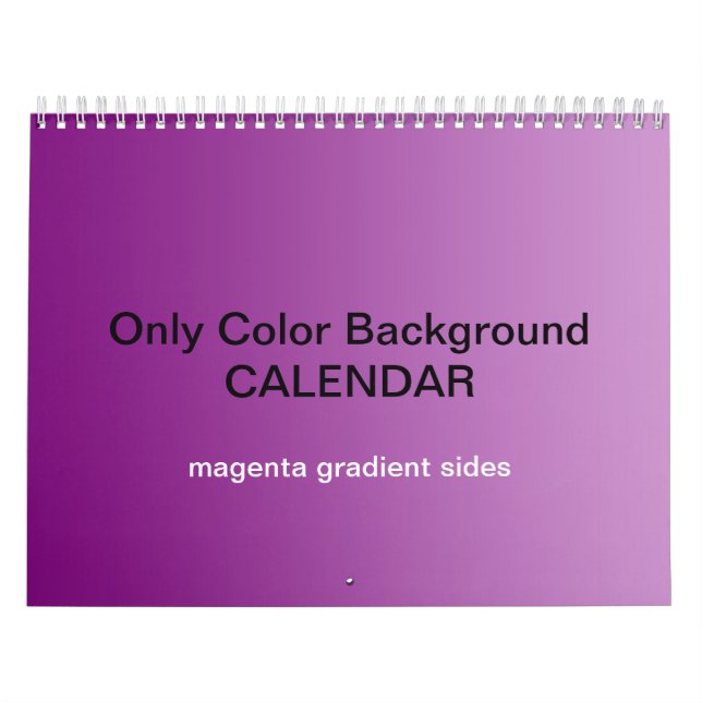 Only Color Background Calendar - Magenta Gradients (Cover)