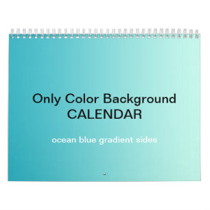 Only Color Background Calendar - Ocean Blue Grad.