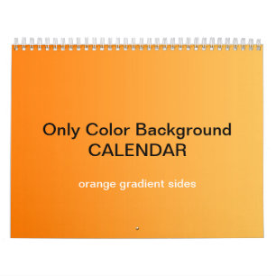 Only Color Background Calendar - Orange Gradients