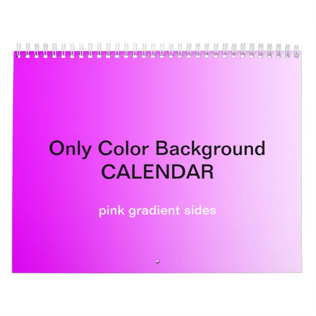 Only Color Background Calendar - Pink Gradients (Cover)