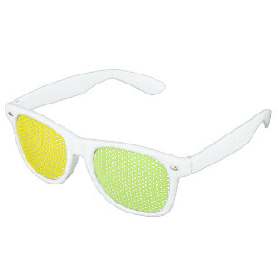 Only Color Background - lemon & light green Retro Sunglasses