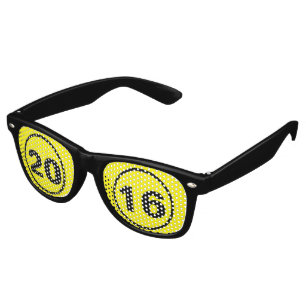 Only Color Background - lemon + your ideas Retro Sunglasses