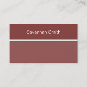Only Color Background - marsala + your ideas Business Card