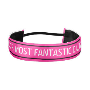 Only Color Background - neon pink + your ideas Athletic Headband