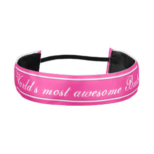 Only Color Background - neon pink + your ideas Athletic Headband
