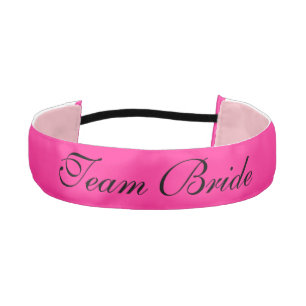 Only Color Background - neon pink + your ideas Athletic Headband