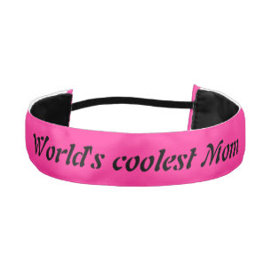 Only Color Background - neon pink + your ideas Athletic Headband