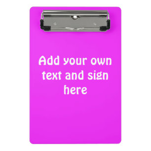 Only Color Background - pink + your ideas Mini Clipboard