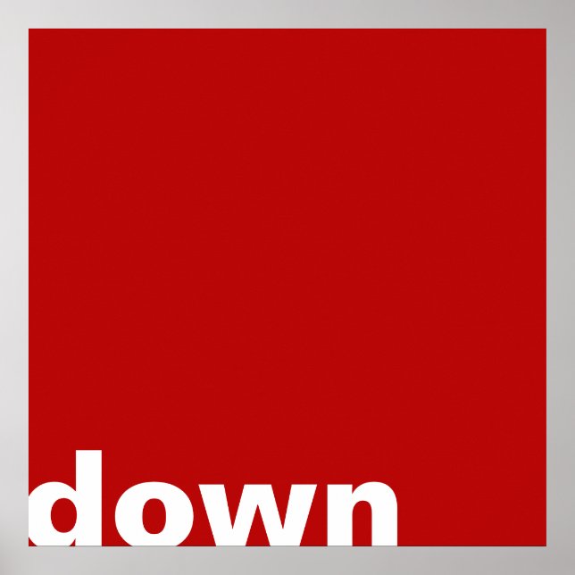 Only Color Background - red + your ideas Poster (Front)