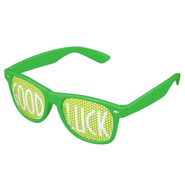 Only Color Background - spring green + your ideas Retro Sunglasses (Angled)