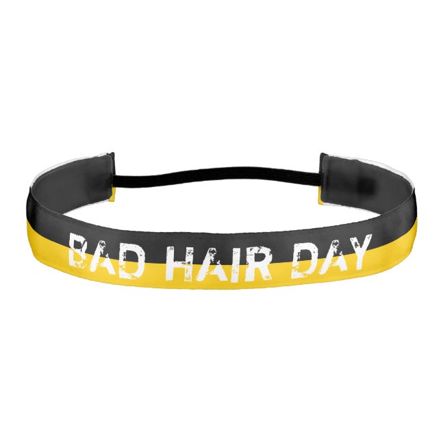Only Color Background - sunny yellow + your ideas Athletic Headband (Front)