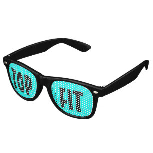 Only Color Background - turquoise + your ideas Retro Sunglasses