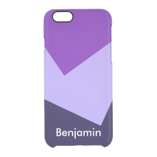 Only Color Background - violet purple + your ideas Clear iPhone 6/6S Case