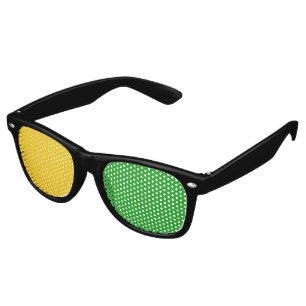 Only Color Background - yellow green + your ideas Retro Sunglasses