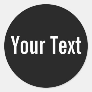 ONLY COLOR | black + your text Classic Round Sticker