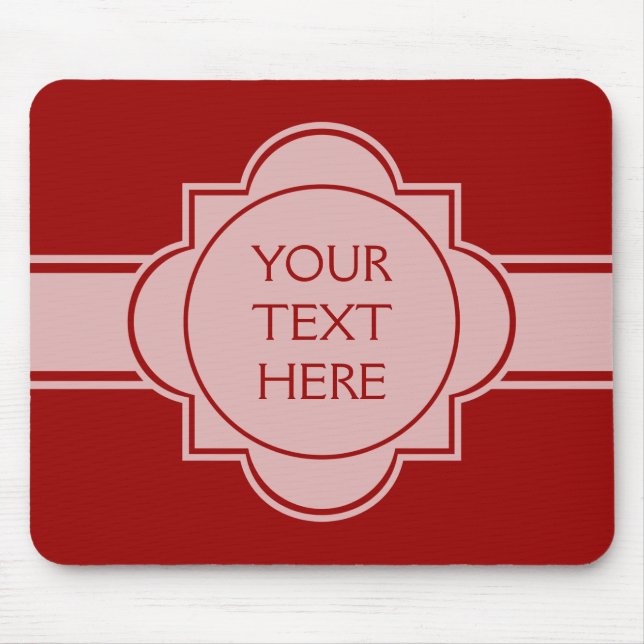 ONLY COLOR / BUTTON BANNER white + your text Mouse Pad (Front)