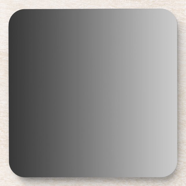 ONLY COLOR gradients - black gray Beverage Coaster (Front)