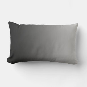 ONLY COLOR gradients - black grey + brown Lumbar Pillow