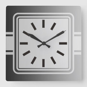 ONLY COLOR gradients - black grey + clock face I