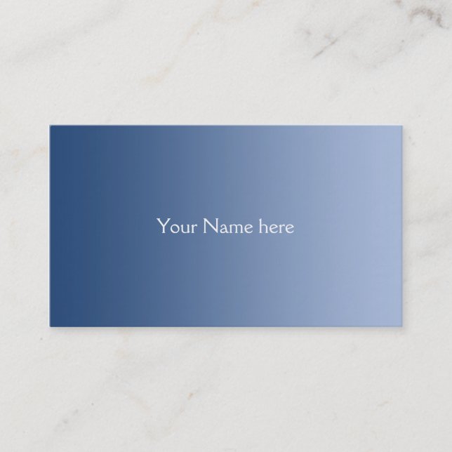 ONLY COLOR gradients - blue Business Card (Front)