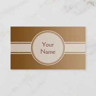 ONLY COLOR gradients - brown + your text Business Card
