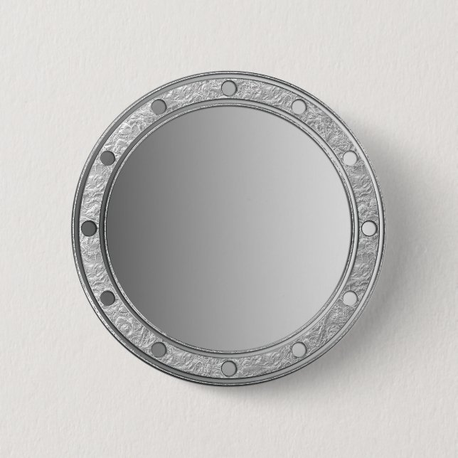 ONLY COLOR gradients - grey - rings & dots silver Button (Front)