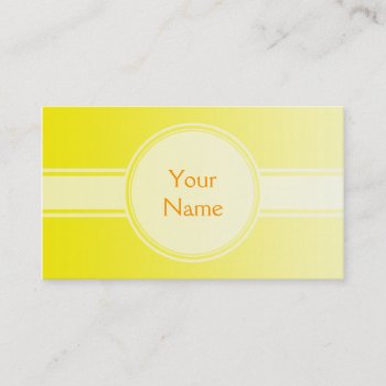 Only Color Gradients - Lemon Yellow   Your Text Business Card by EDDArtSHOP at Zazzle