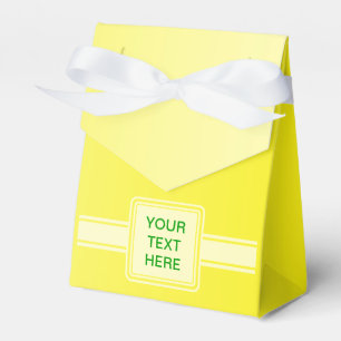 ONLY COLOR gradients - lemon yellow + your text Favor Boxes