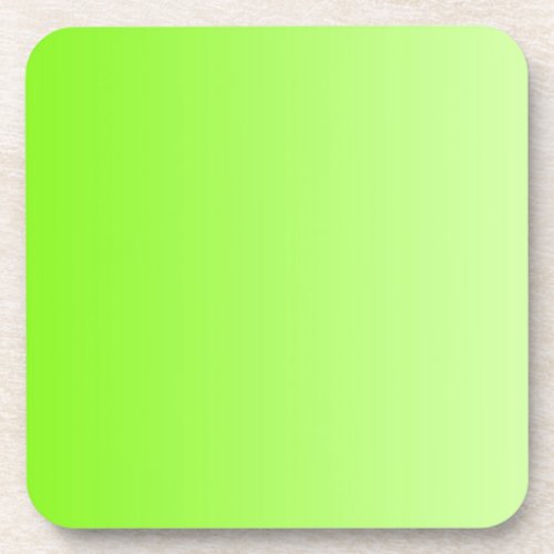 ONLY COLOR gradients _ neon green Drink Coaster