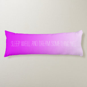 ONLY COLOR gradients - neon pink + your text Body Pillow