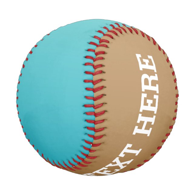 Only Color gradients - ocean blue & brown Baseball (Angled)