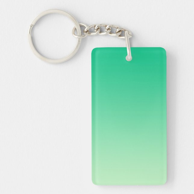 ONLY COLOR gradients - ocean green Keychain (Front)