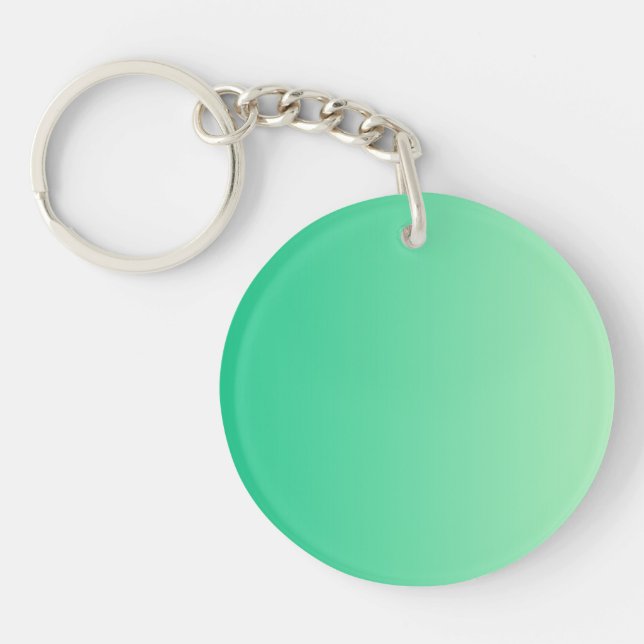 ONLY COLOR gradients - ocean green Keychain (Front)