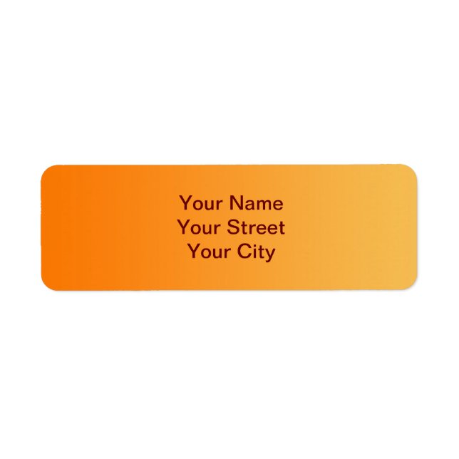 ONLY COLOR gradients - orange Label (Front)