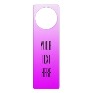 ONLY COLOR gradients pink rosa + your text Door Hanger