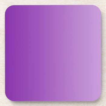 Only Color Gradients - Purple Beverage Coaster by EDDArtSHOP at Zazzle